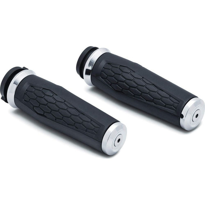 Kuryakyn Hex Grips for V-Twin TBW Black