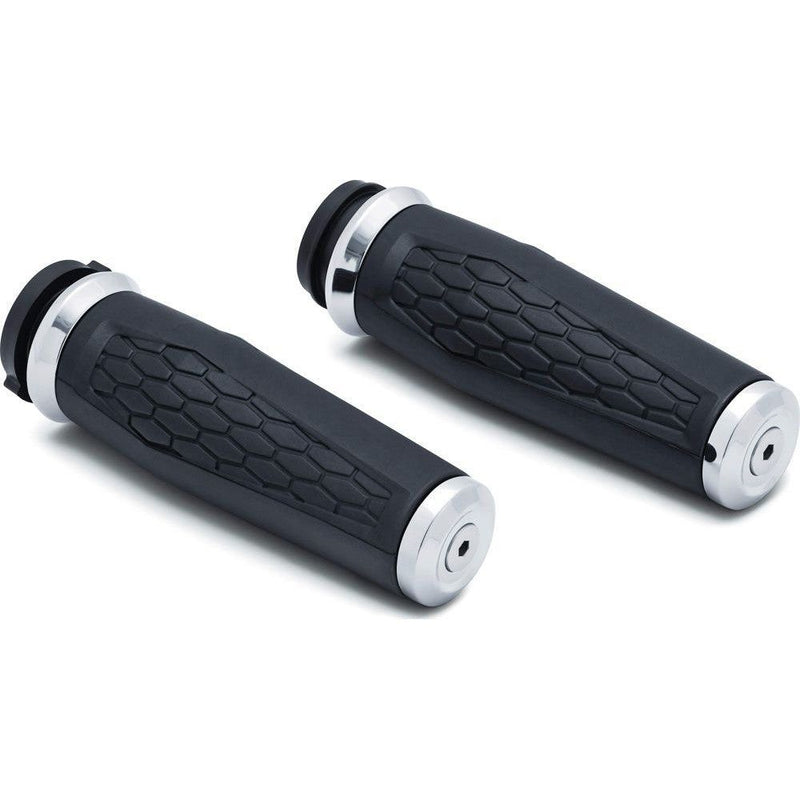Load image into Gallery viewer, Kuryakyn Hex Grips for V-Twin TBW Black
