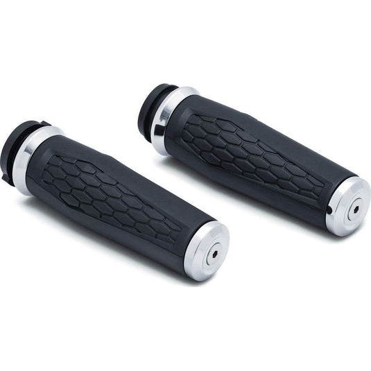 Kuryakyn Hex Grips for V-Twin TBW Black