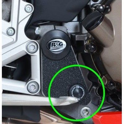 R&G Racing Black Frame Plug RHS Bottom For 2015-2017 Honda Crossrunner