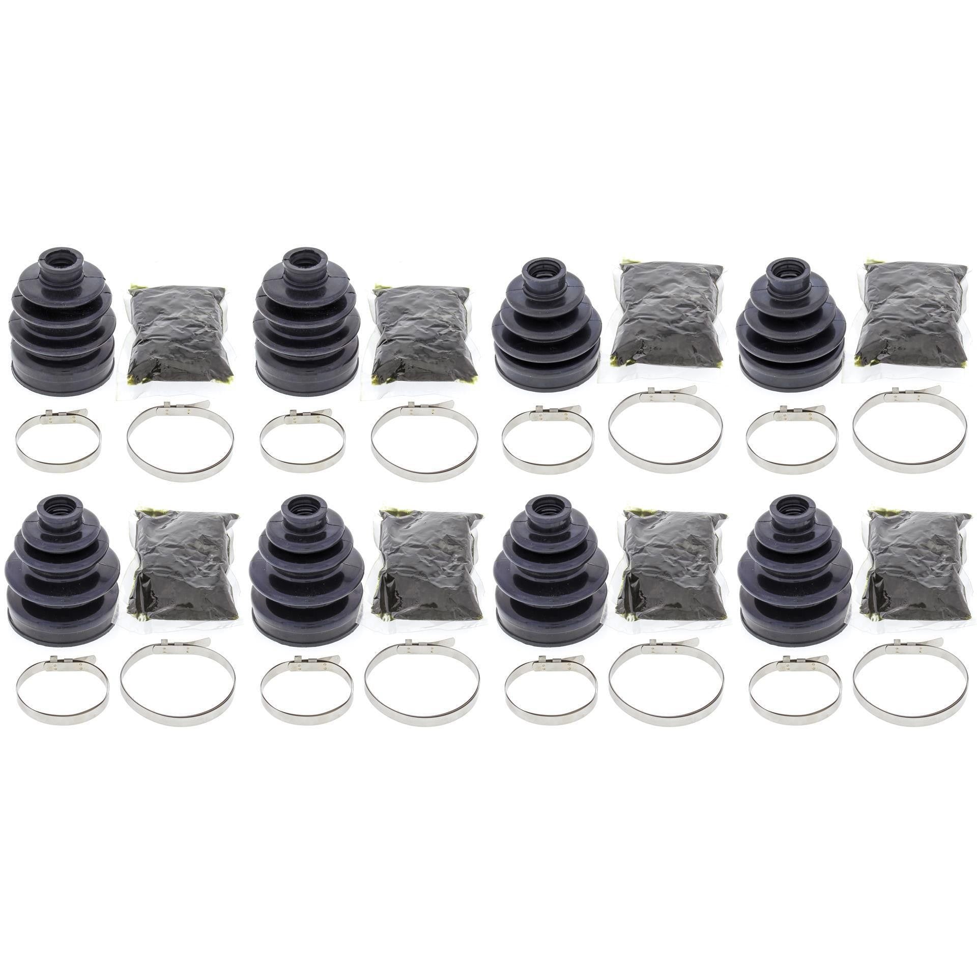 Complete Front & Rear Inner & Outer CV Boot Repair Kit YFM450 Grizzly IRS 08-14