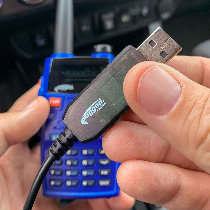 Load image into Gallery viewer, Rugged Radios GO FURTHER BUNDLE - for V3 and RH5R Handheld Radios - Long Range Antenna , XL Battery , and USB Charging Cable GOFURTHER-BUNDLE
