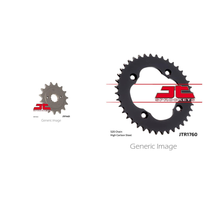 Front & Rear Steel Sprocket Kit for ATV/UTV SUZUKI LT-Z400 QuadSport 2009-2012