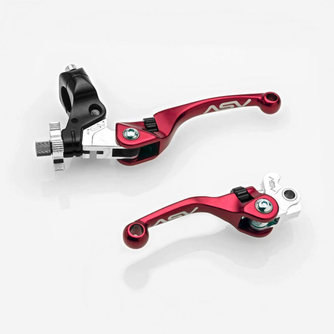 ASV Red F4 Quad Model Clutch + Brake Lever Pair Pack BCF4A206SX-R