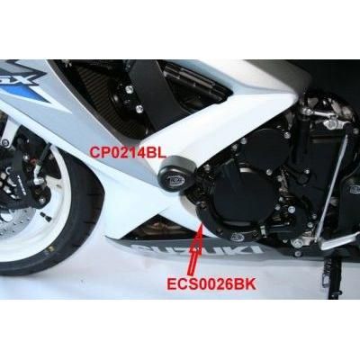 Load image into Gallery viewer, R&amp;G Racing Black Engine Case Sliders LHS ECS0026BK
