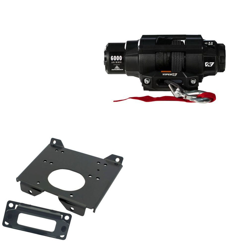 Load image into Gallery viewer, Viper 6000lbs V3 Winch Black Rope With Mount For Polaris RZR Trail 570 2015-2021
