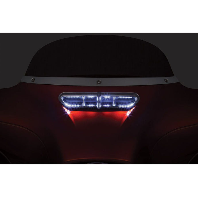 Kuryakyn Chrome Batwing Fairing LED Lighted Vent Accent Harley Touring 2014-2017