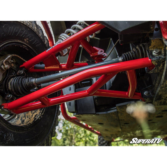 SuperATV Polaris RZR XP Turbo High-Clearance Lower A-Arms Red Non-Adjustable Pivot Blocks AA-P-RZRXPT-HC-NAP-SBJ-B2-03