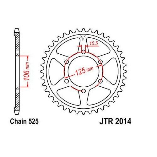 Steel Rear Sprocket 47T for Street TRIUMPH 675 Daytona/R 2006-2013