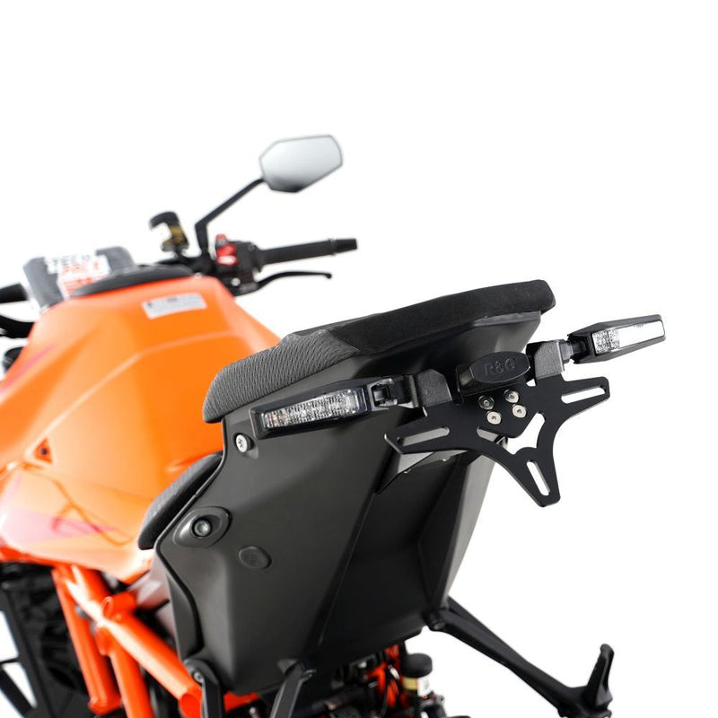 Load image into Gallery viewer, R&amp;G Racing Black Tail Tidy License Plate Holder For 2024-2024 KTM 1390 Super Duke R Evo
