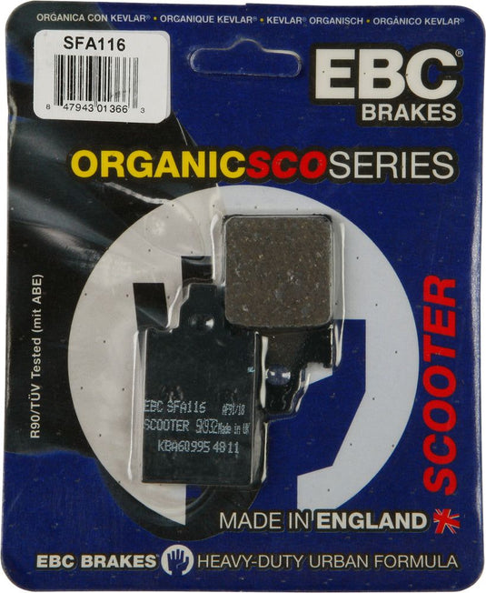 EBC 1 Pair Premium SFA Organic OE Replacement Brake Pads MPN SFA116