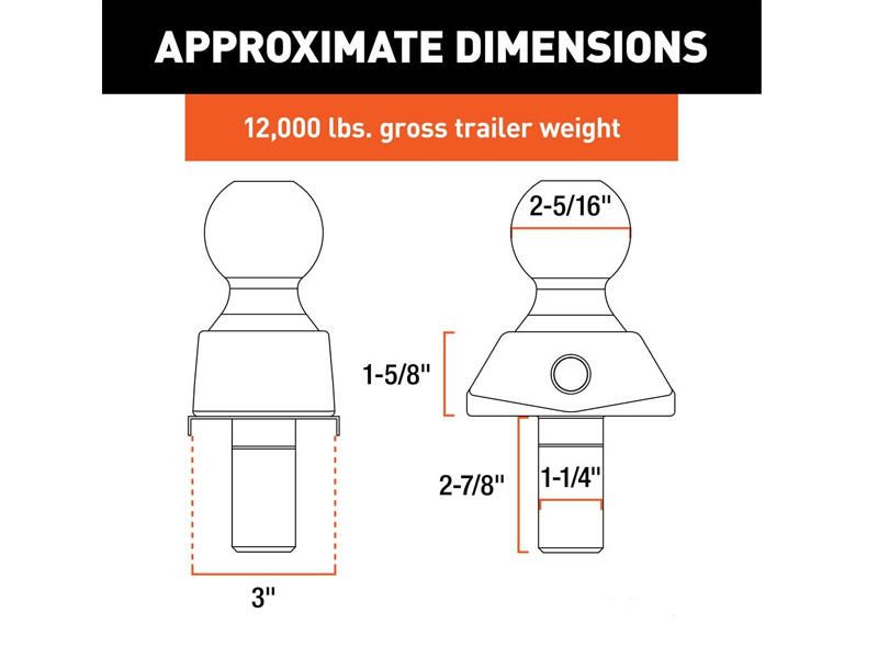 Load image into Gallery viewer, CURT RockerBall 2-5/16 inch Cushioned Hitch Ball 1-1/4 inch Shank
