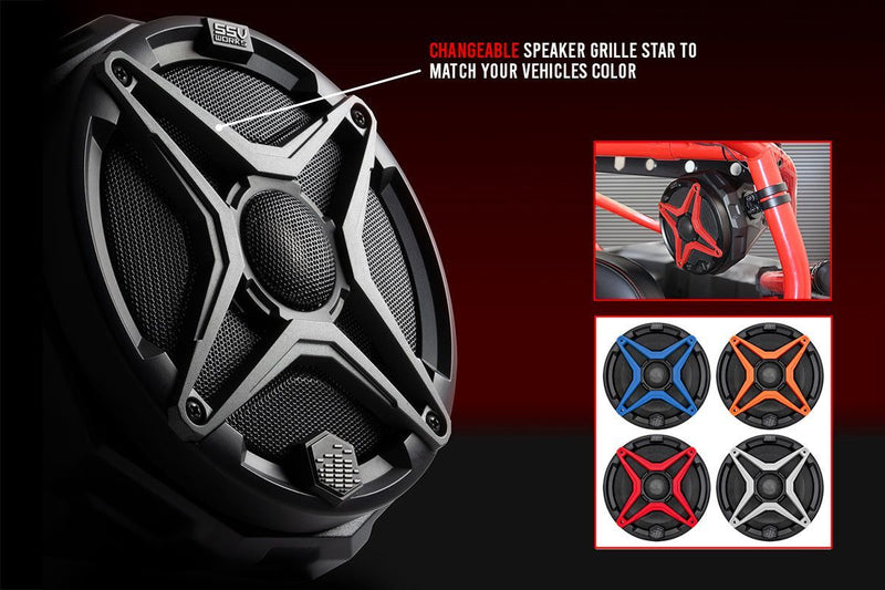 Load image into Gallery viewer, SSV Works Front 6.5&quot; Speaker Pods With Grey Grilles For Can-Am Defender HD10 18-22
