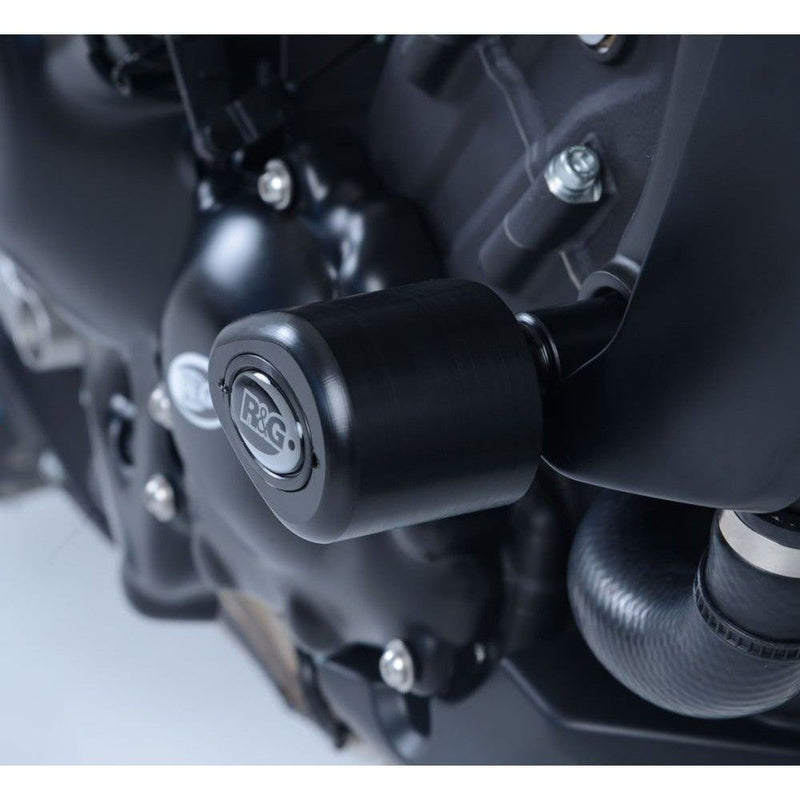 Load image into Gallery viewer, R&amp;G Racing Black Aero Style Crash Protection Bobbins For 2017-2018 Yamaha FZ09
