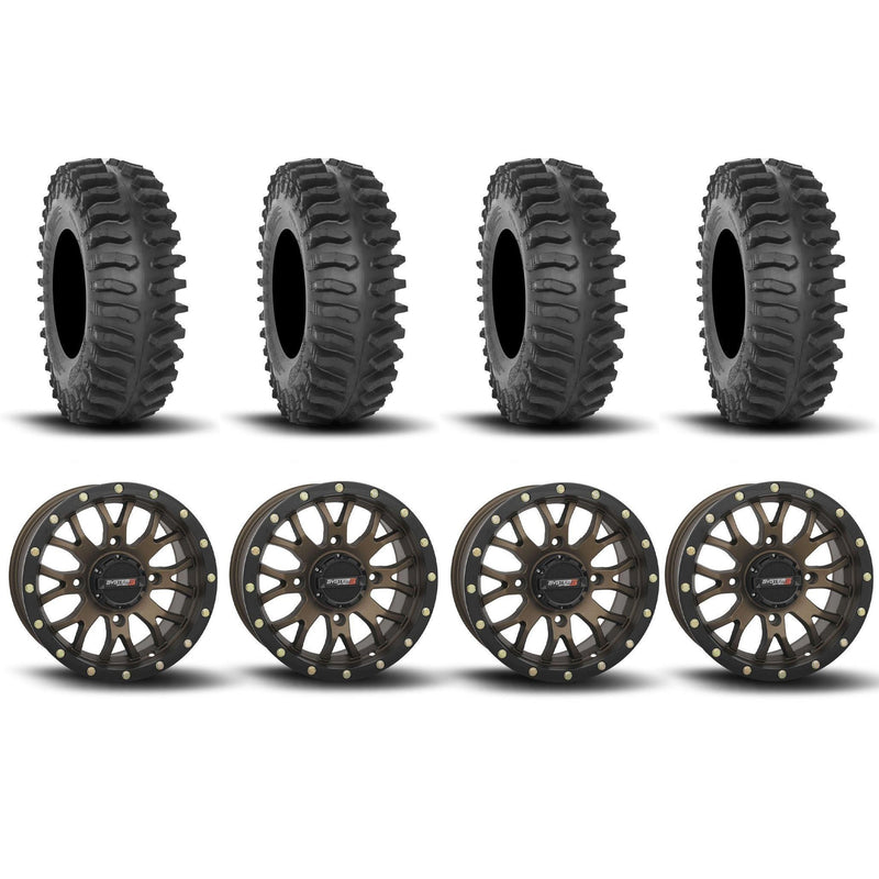 Load image into Gallery viewer, System 3 ST-3 Simulated Beadlock Bronze 20" Wheels And XT400 Tires [35x9.5R-20]
