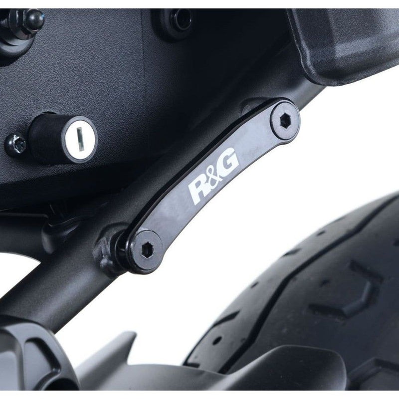 Load image into Gallery viewer, R&amp;G Racing Black Footrest Delete Blanking Plates For 2016-2024 Yamaha XSR700
