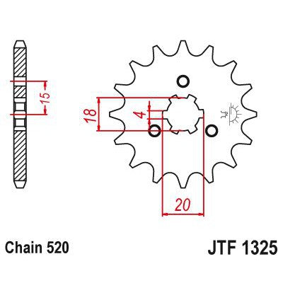Load image into Gallery viewer, JT Sprockets Front Steel Countershaft Sprocket 12 Tooth 12T 520 Chain
