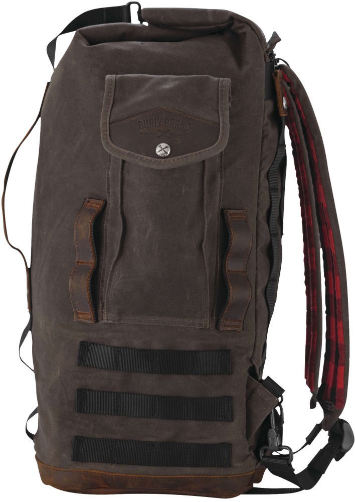 Load image into Gallery viewer, Burly Brand Voyager Sissy Bar Backpack Dark Oak - B15-1013D
