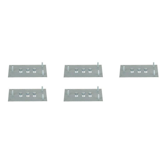 Set of 5 Hopkins Weldable Mounting Plate For Side Mount Break Away Kit
