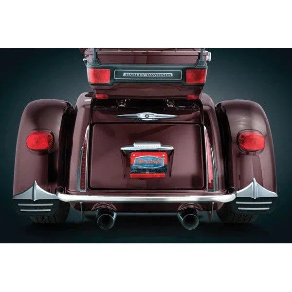 Load image into Gallery viewer, Kuryakyn Rear Chrome Rubber Mud Flaps Fender Guard Harley Trikes Tri Glide 7220
