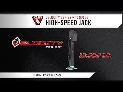Bulldog Velocity Series Powered Trailer Jack, Side Mount, 12,000 lbs. Support Capacity, Bolt-On, 24 in. Travel