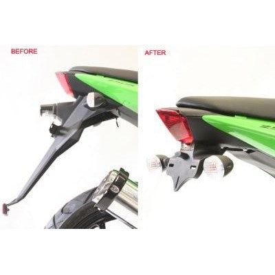 R&G Racing Black Tail Tidy License Plate Holder For 2008-2012 Kawasaki Ninja 250