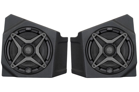 SSV Works Front Kick 6.5" Speaker Pods With Grey Grilles For Kawasaki KRF1000 20-22