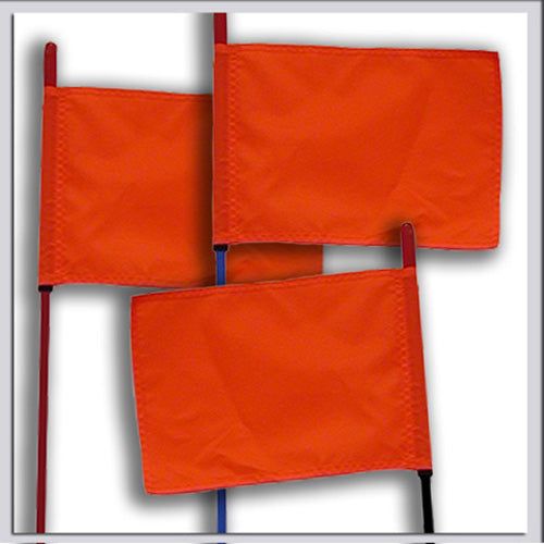 RED FIRE STICK W/ORANGE SAFETYFLAG - 4FT