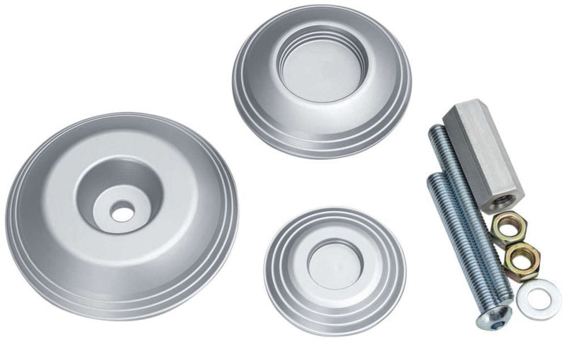 Load image into Gallery viewer, Kuryakyn Lodestar Silver Rear Axle Sliders 3808
