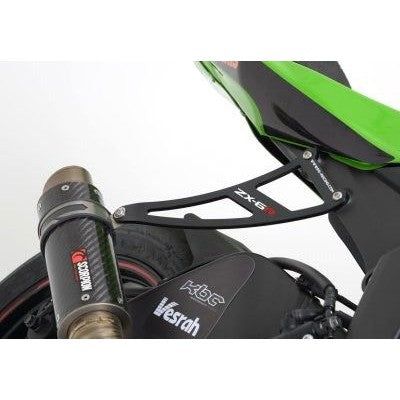 Load image into Gallery viewer, R&amp;G Racing Black Exhaust Hanger For 2009-2012 Kawasaki Ninja ZX6R ZX600R

