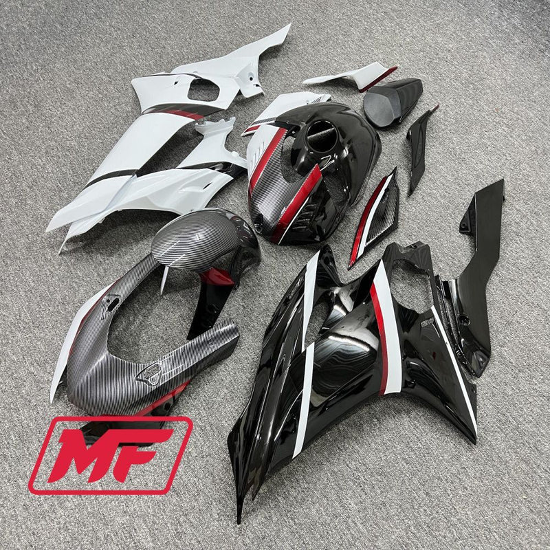 Load image into Gallery viewer, Monster Fairings Full Kit Yamaha R6 17-22 Red Carbon Fiber Style Split + Windshield + Gas Tank Cover
