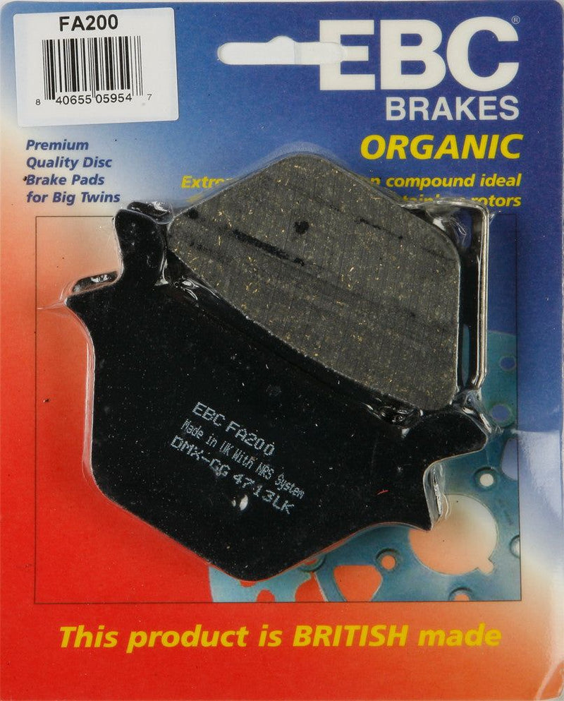 Load image into Gallery viewer, EBC 1 Pair FA Series Organic Replacement Brake Pads MPN FA200
