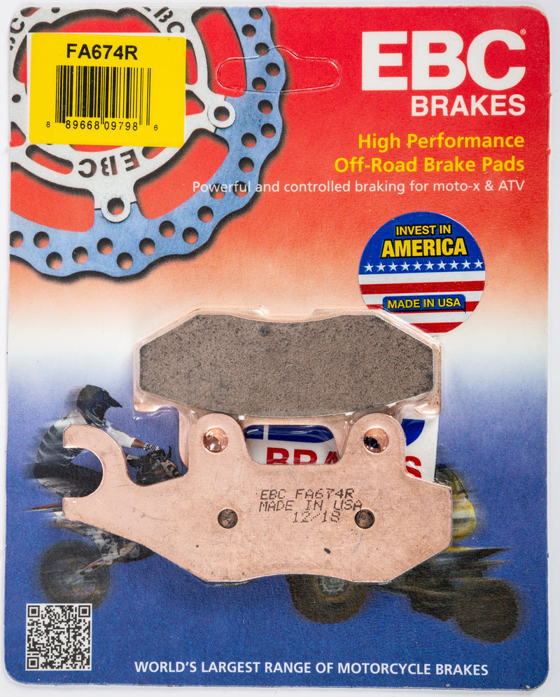 Load image into Gallery viewer, EBC 1 Pair Sintered R Series Heavy-Duty Brake Pads MPN FA674R
