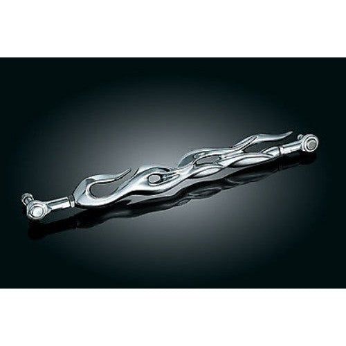 Kuryakyn Chrome Flame Shift Primary Linkage Trim Accent Harley Touring Softail