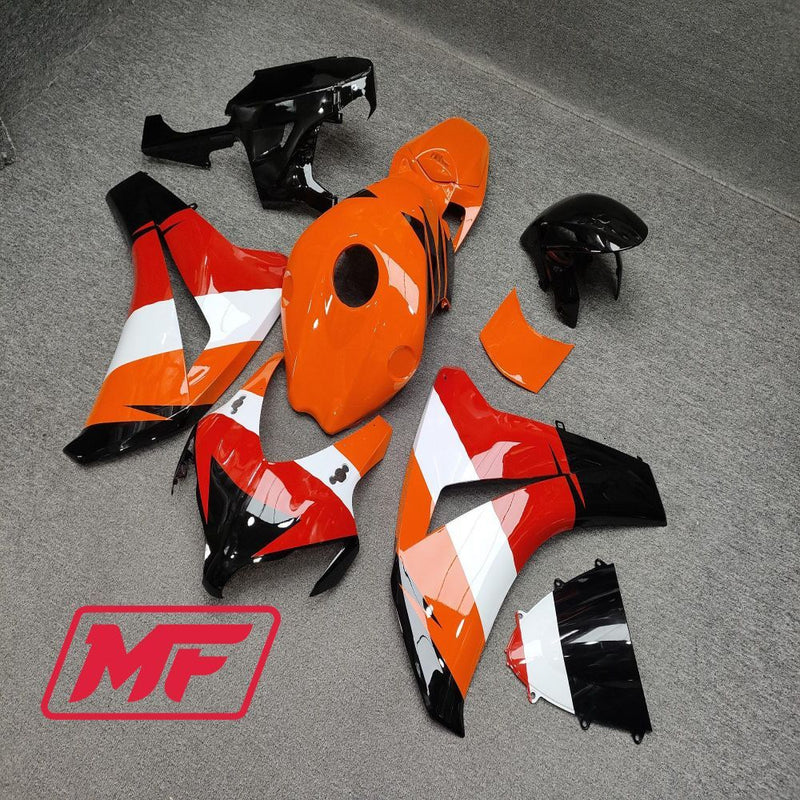Load image into Gallery viewer, Monster Fairings Full Kit Honda CBR1000RR 08-11 Repsol Black Red Orange + Windshield + Gas Tank Cover

