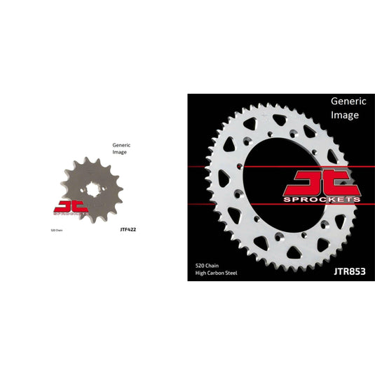 JT SPROCKETS Front and Rear Steel Sprocket Kit for OffRoad YAMAHA YZ125 1985