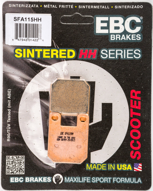 EBC 1 Pair SFA HH Series Scooter Sintered Brake Pads MPN SFA115HH