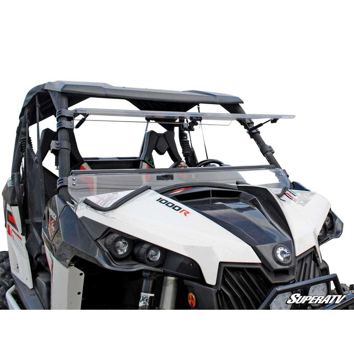 SuperATV Can-Am Maverick Scratch Resistant Flip Windshield FWS-CA-MAV-001-70