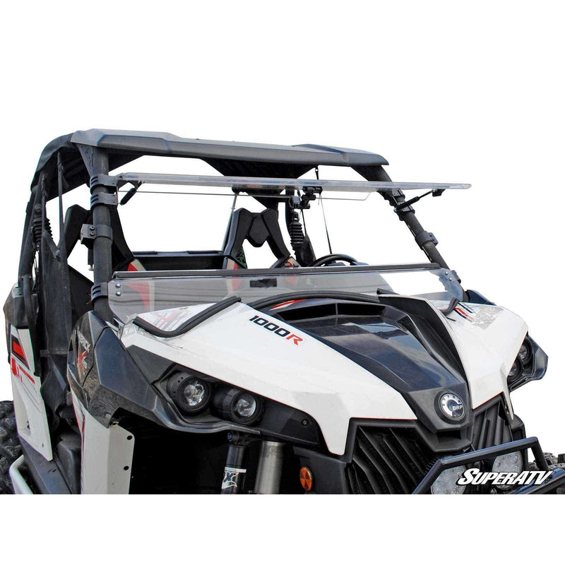 Load image into Gallery viewer, SuperATV Can-Am Maverick Scratch Resistant Flip Windshield FWS-CA-MAV-001-70

