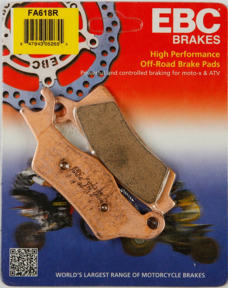 Load image into Gallery viewer, EBC 1 Pair Sintered R Series Heavy-Duty Brake Pads MPN FA618R
