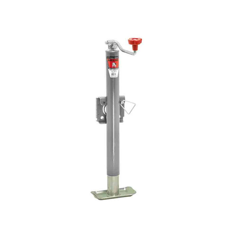 Load image into Gallery viewer, Bulldog Round Trailer Jack, Side Mount, 5,000 lbs. Lift Capacity, Top Wind, Weld-On, 15 in. Travel
