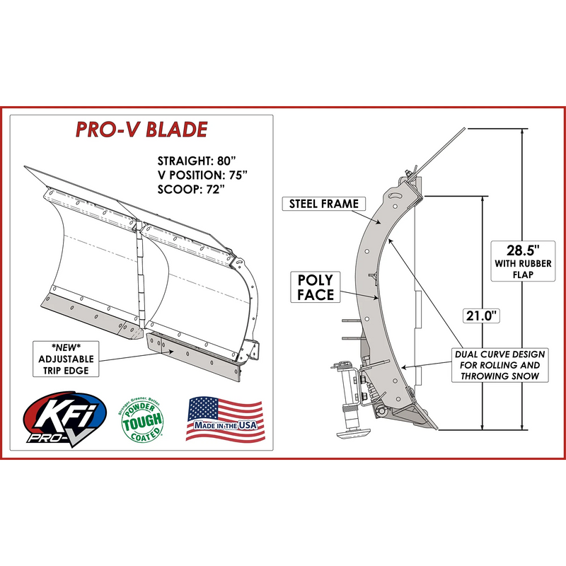 Load image into Gallery viewer, KFI Pro-V 80&quot; UTV Plow System w/ Hydraulic Actuators
