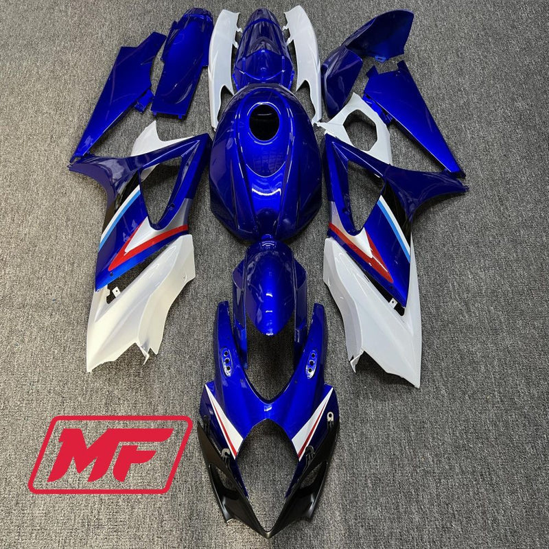 Load image into Gallery viewer, Monster Fairings Full Kit Suzuki GSXR1000 07-08 Blue White and Red + Windshield + Gas Tank Cover
