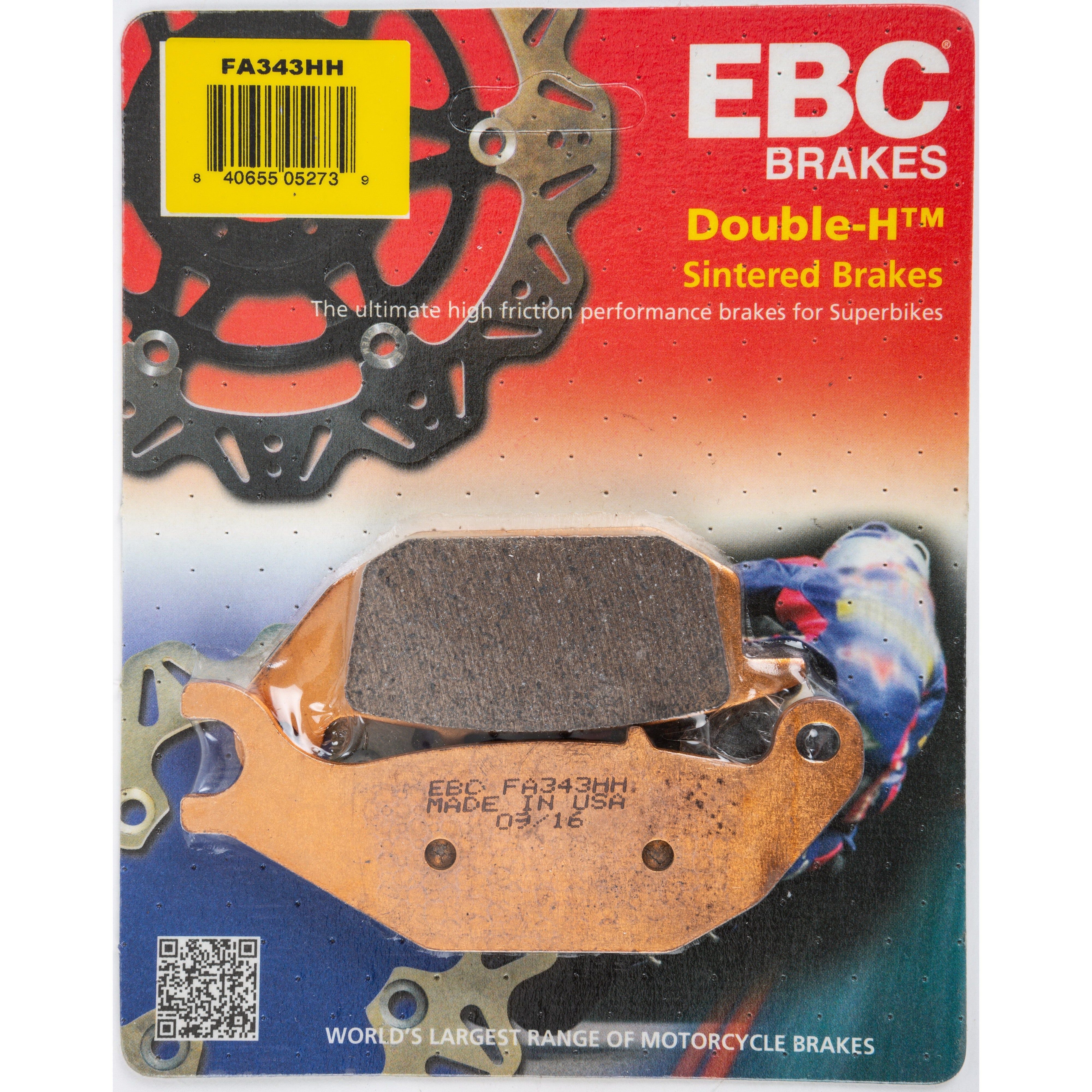 EBC 1 Pair Sintered HH Race Formula Brake Pads MPN FA343HH