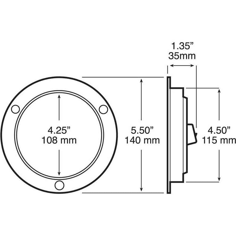 Load image into Gallery viewer, Peterson LED Stop/Turn/Tail, &amp; Back-Up Light, Oval, Flange-Mount 4, Red + White
