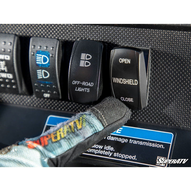 Load image into Gallery viewer, SuperATV Kawasaki Mule Pro MaxDrive Power Flip Windshield PFWS-K-MULEFXT-70
