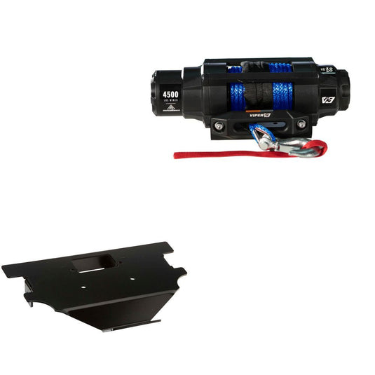 Viper 4500lbs V3 Winch Blue Rope With Mount For Honda Big Red 200 1982-1984
