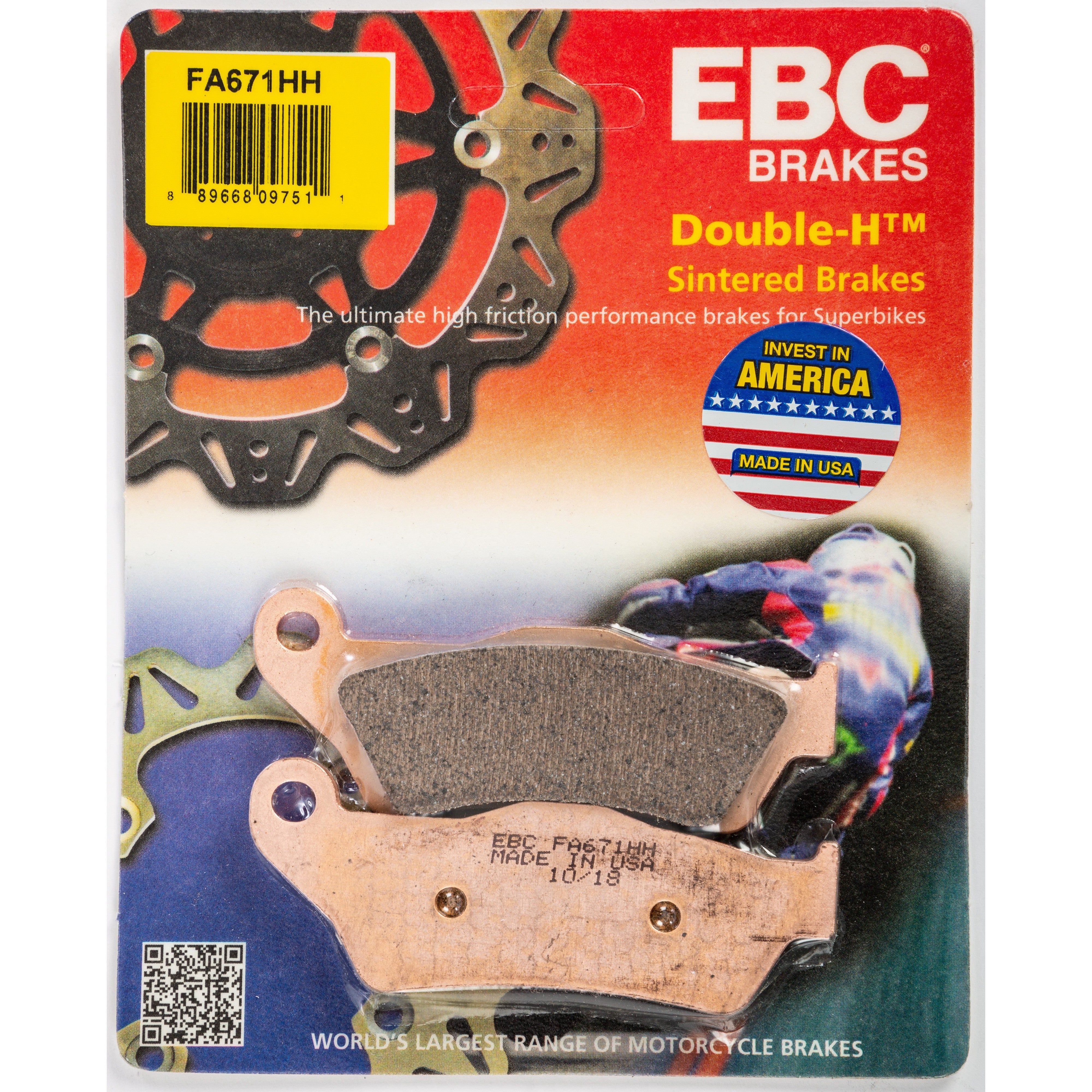 EBC 1 Pair Sintered HH Race Formula Brake Pads MPN FA671HH