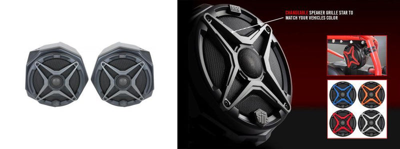Load image into Gallery viewer, SSV Works Front 6.5&quot; Speaker Pods With Grey Grilles
