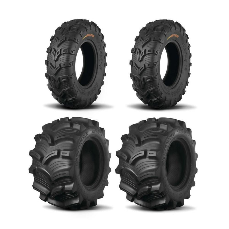 Load image into Gallery viewer, Kenda Set of Two K592 Bear Claw EVO Tires (6 Ply) [27x9-12] And Two (6 Ply) [27x11-12] Tires
